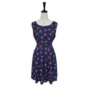 LA Soul Cherry Print Fit & Flare Skater Dress Retro Style